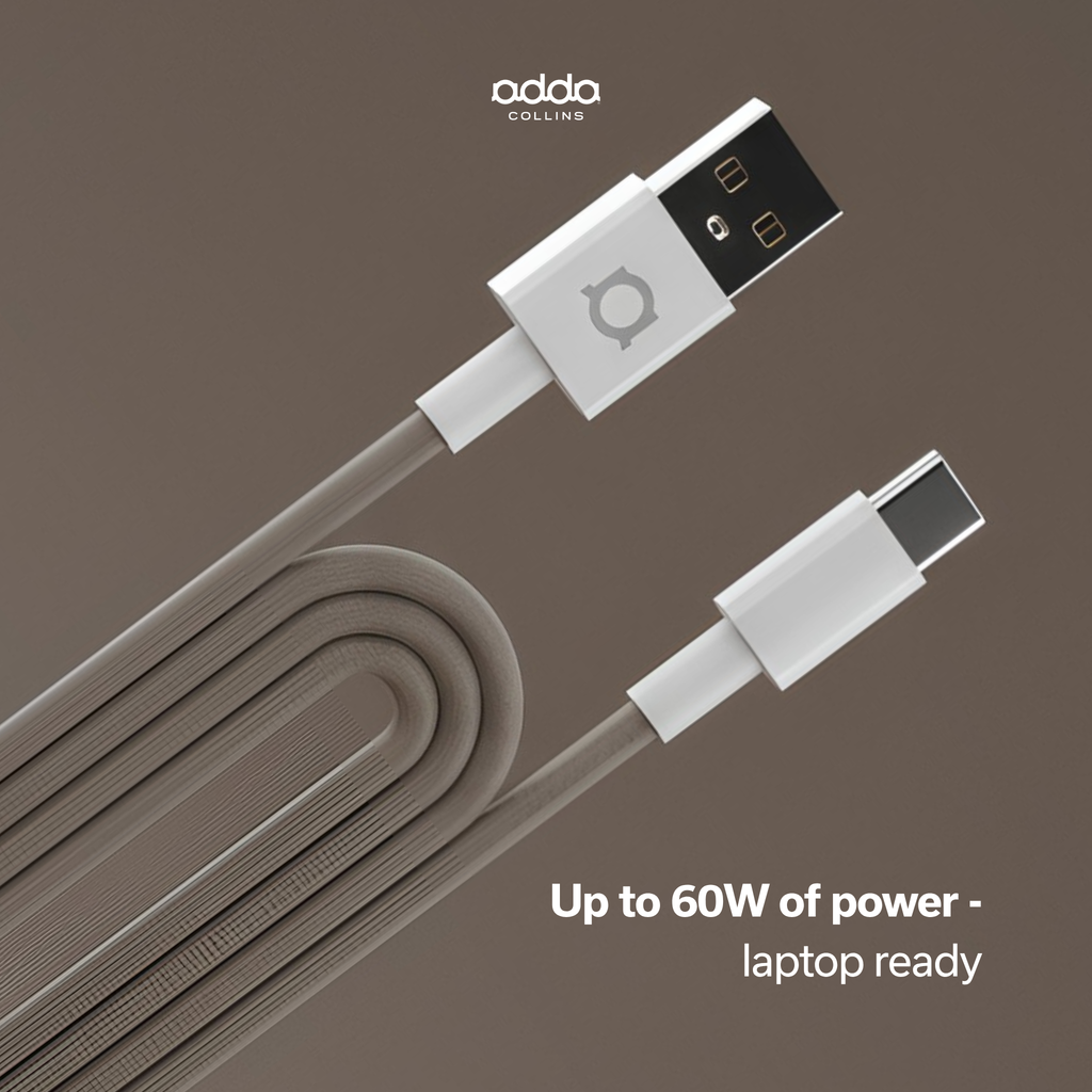 Braided USB-A to USB-C cable — champagne