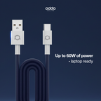 Braided USB-A to USB-C cable — Midnight Blue