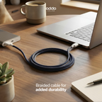 Braided USB-A to USB-C cable — Midnight Blue
