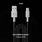 Braided USB-A to USB-C cable — black