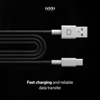 Braided USB-A to USB-C cable — black