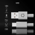 Braided USB-A to USB-C cable — black