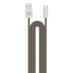 Braided USB-A to USB-C cable — champagne