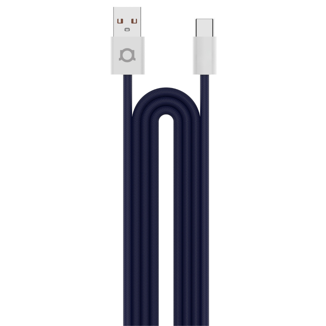 Braided USB-A to USB-C cable — Midnight Blue