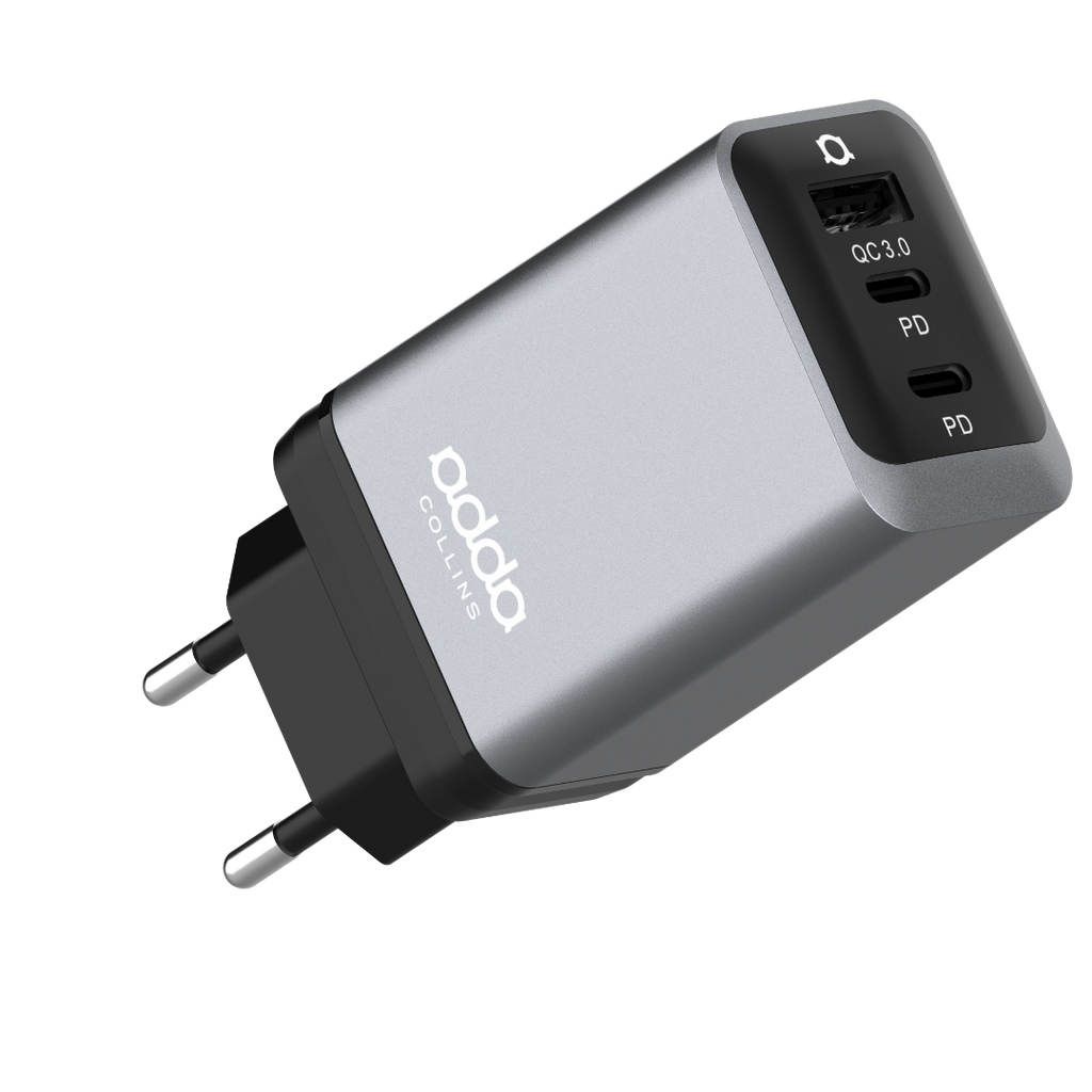 67W GaN wall charger — 3 ports