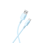 USB-A to USB-C cable — baby blue