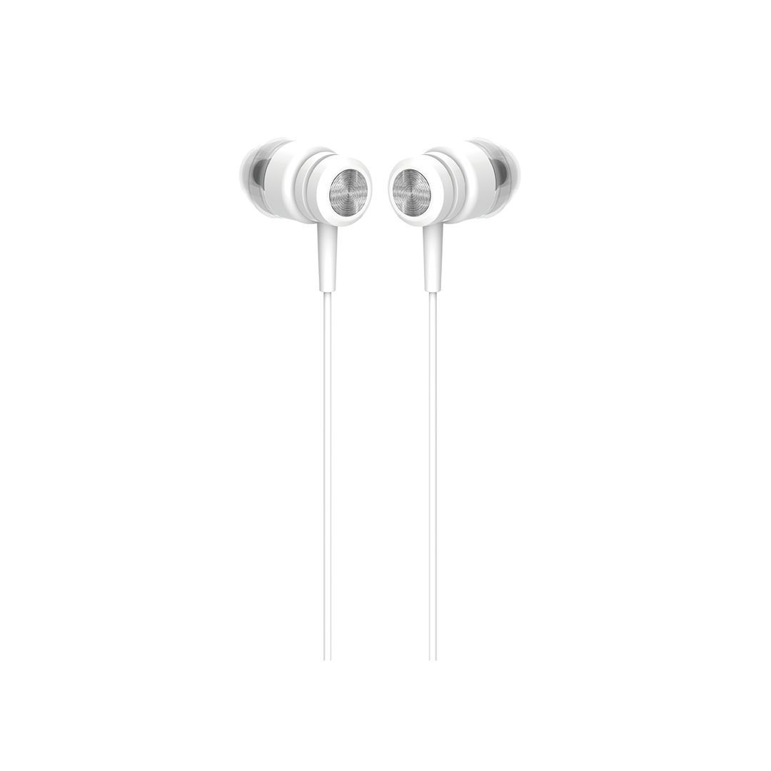 Action wired headphones — white