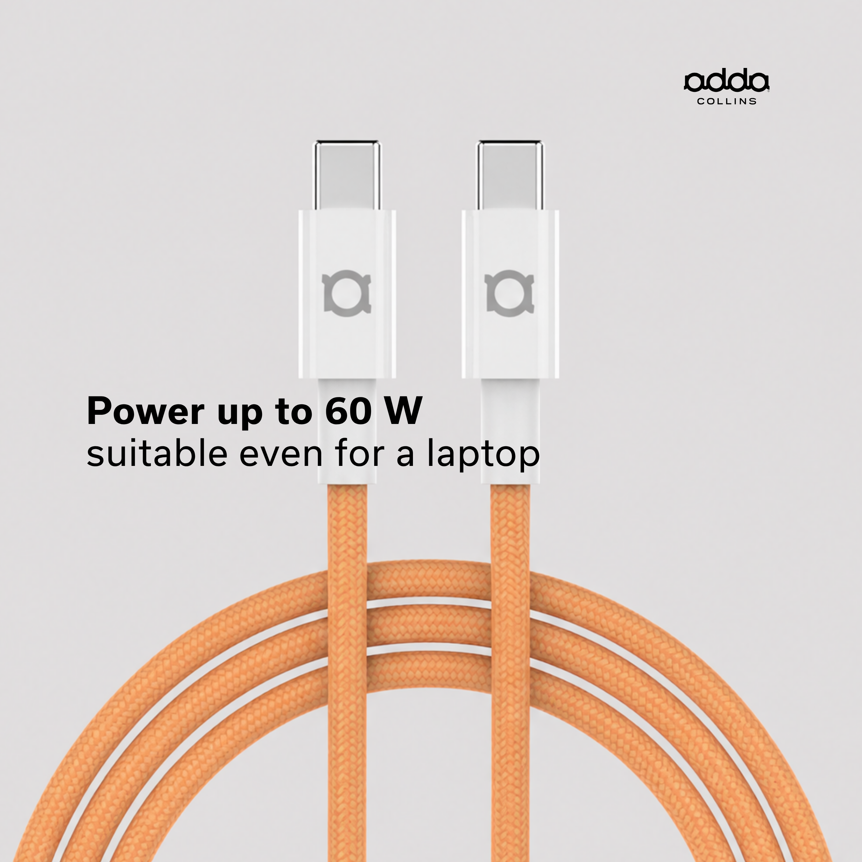 USB-C to USB-C cable - Cosmic orange