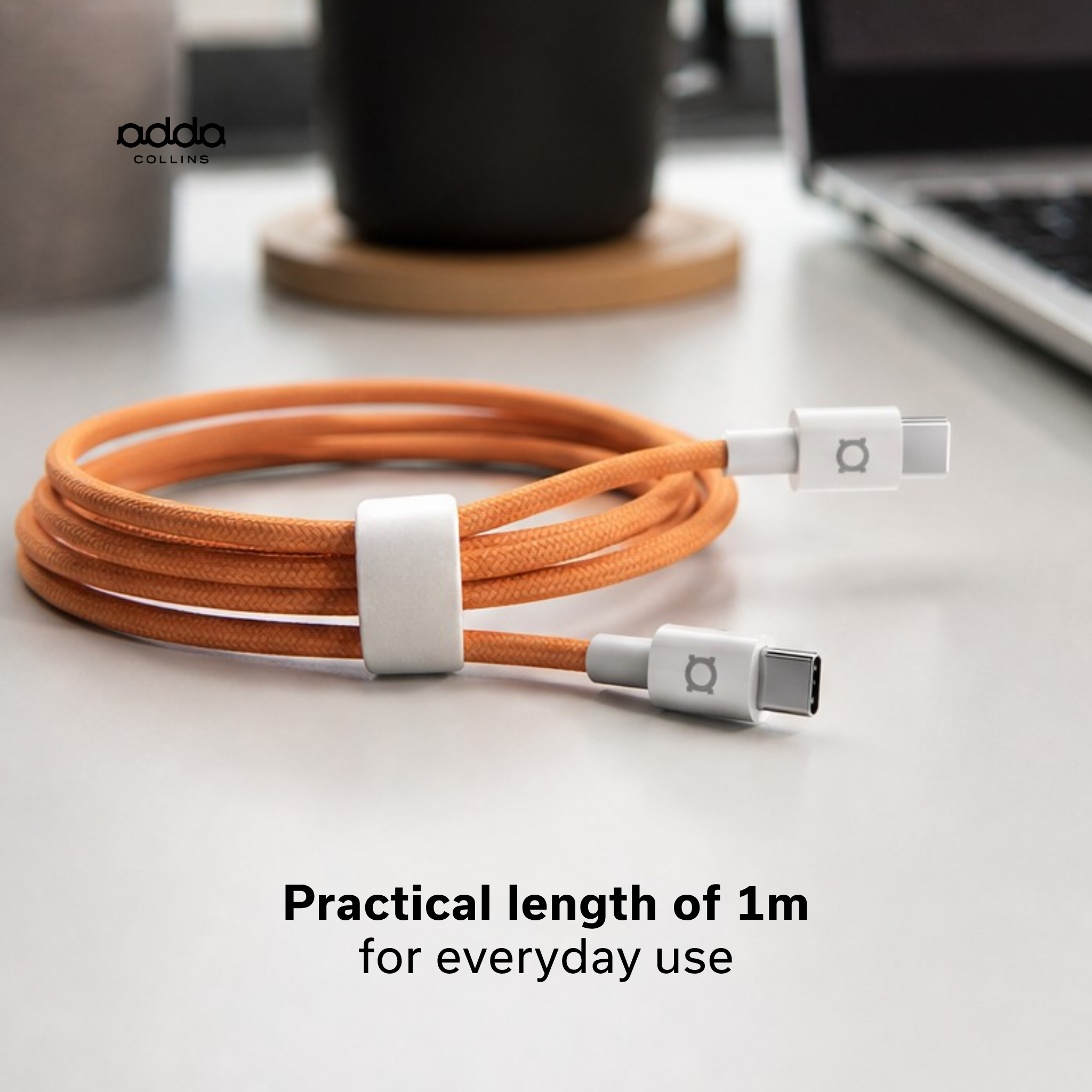 USB-C to USB-C cable - Cosmic orange