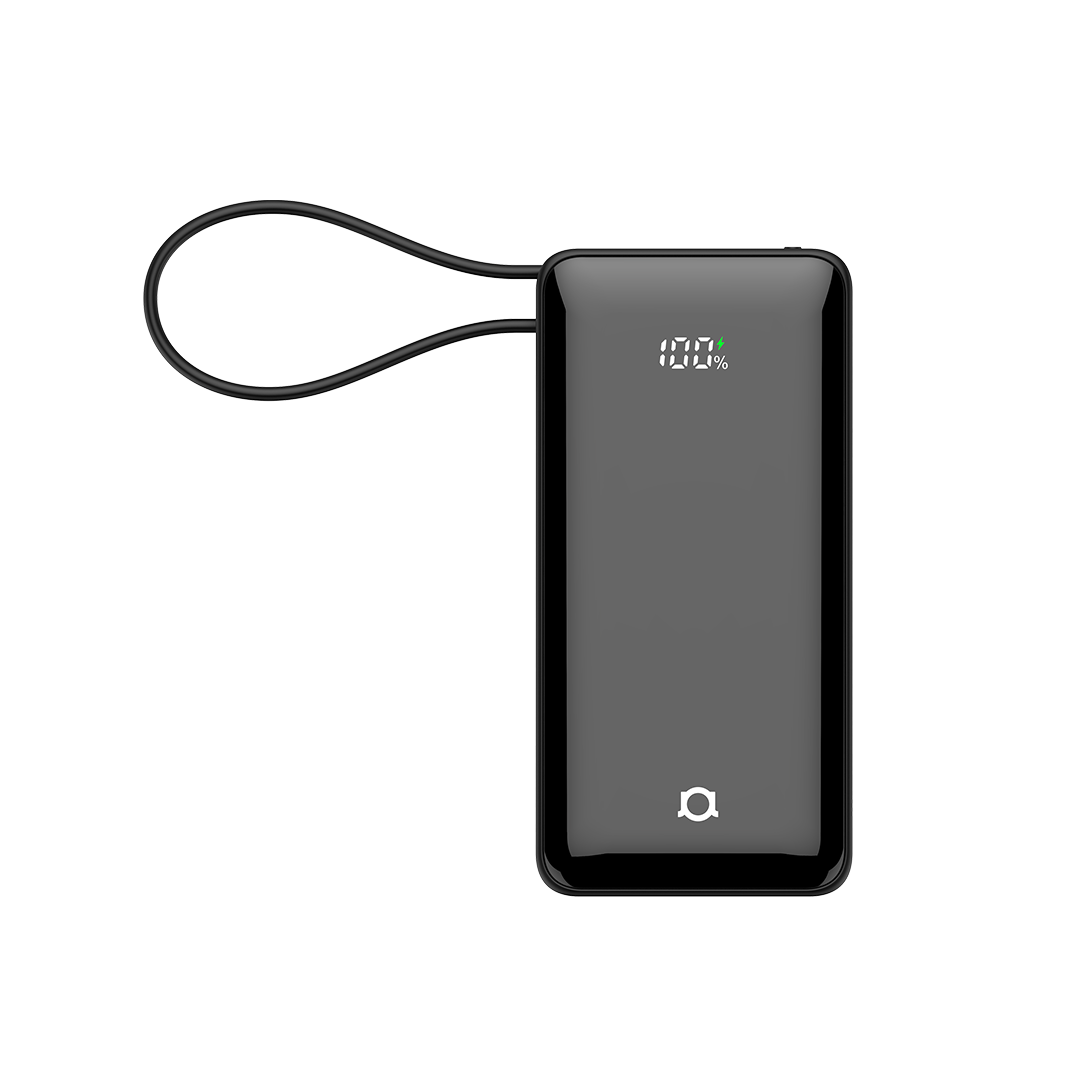 Powerbank Adda Collins PB-005-BK, 10000 mAh, LED zaslon, PD20W + QC22.5W, Type C ulaz, Type C i USB-A izlaz, 3A,crni