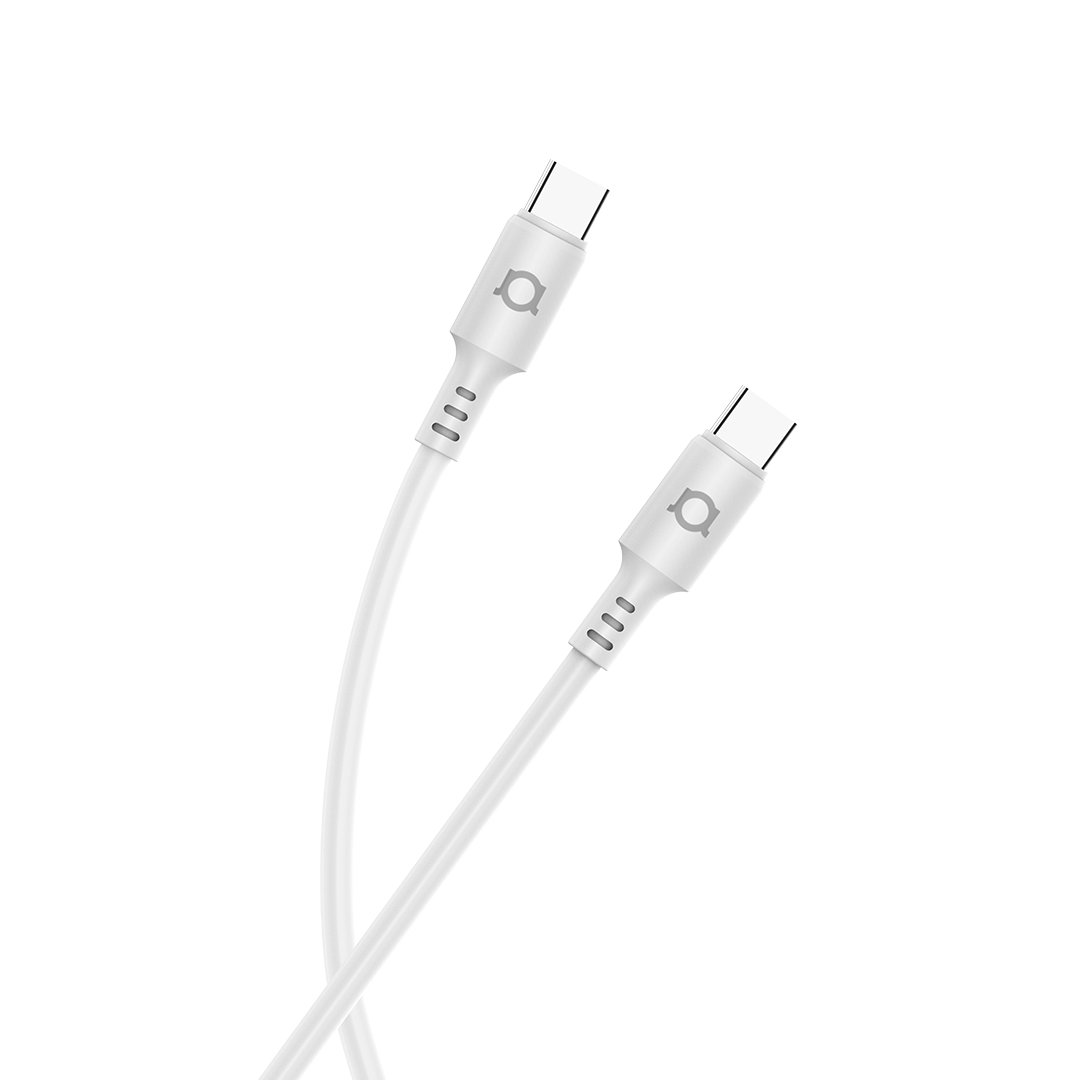 Kabel Adda Collins USB-203-WH,Fusion Charge+Data, Type-C na Type-C, 3.1A, Premium TPE, 1.2m, bijela