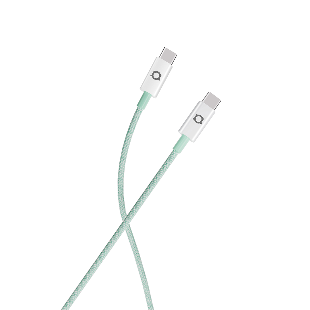 Kabel Adda Collins USB-210-LG, Fusion Charge+Data, Type-C na Type-C, 3.1A, pleteni, 1m, svijetlo zelena