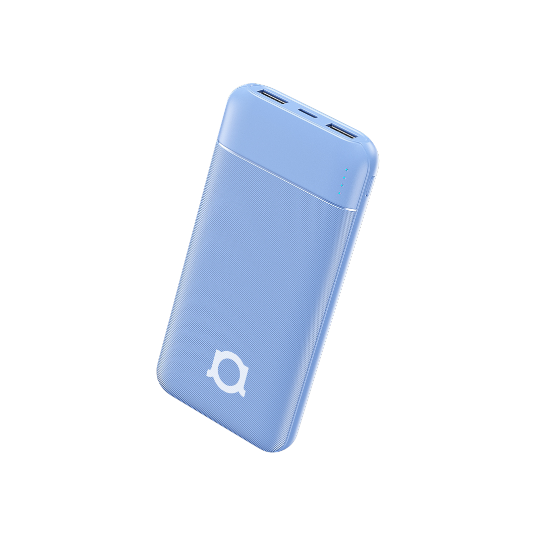 Powerbank Adda Collins PB-001-LB, Fusion powerbank, 10000mAh, Micro USB i Type-C ulazi, 2xUSB-A izlazi, 12W, baby plava