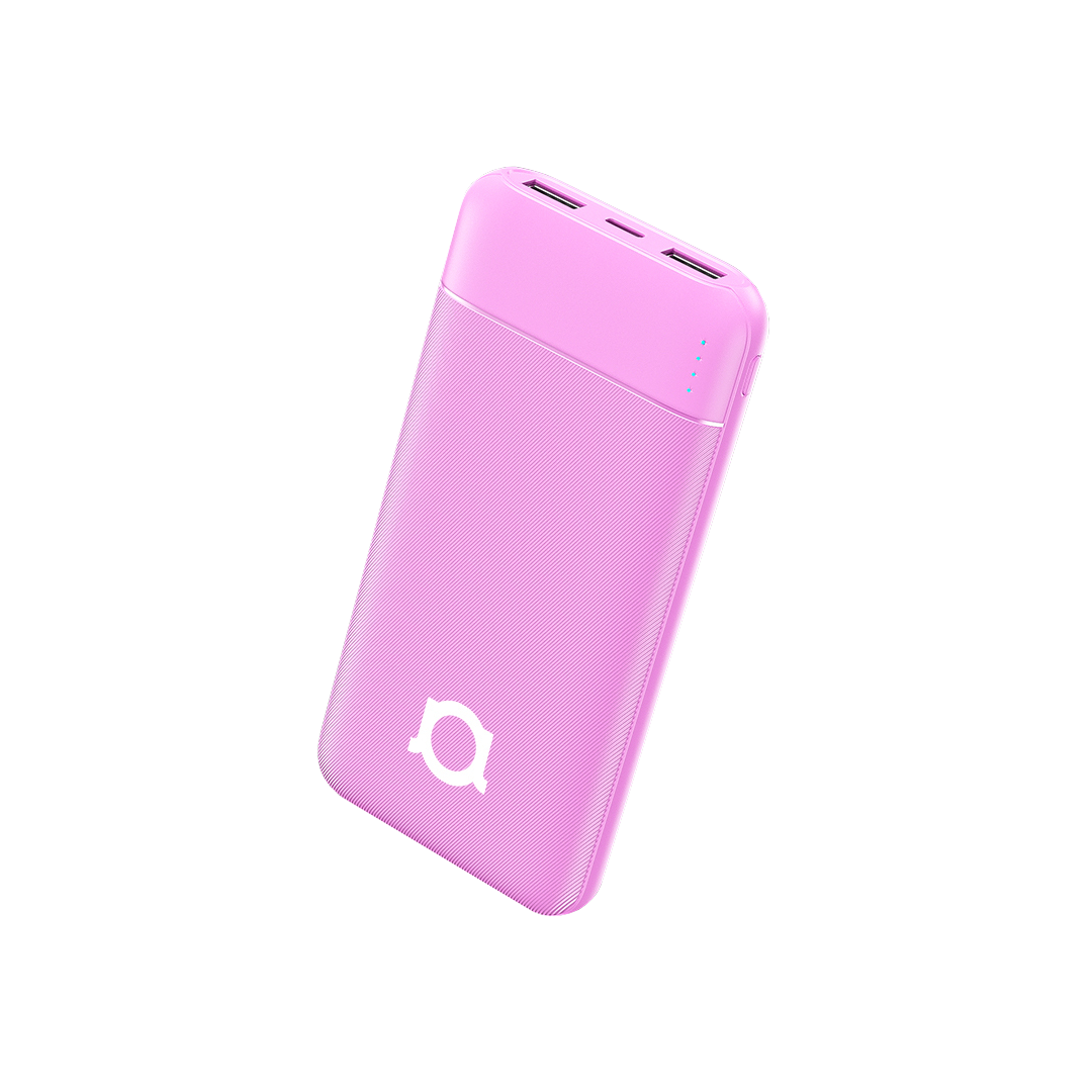 Powerbank Adda Collins PB-001-LP, Fusion powerbank, 10000mAh, Micro USB i Type-C ulazi, 2xUSB-A izlazi, 12W, roza