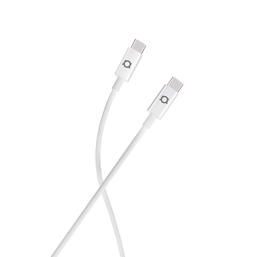 Kabel Adda Collins USB-210-WH, Fusion Charge+Data, Type-C na Type-C, 3.1A, pleteni, 1m, bijeli